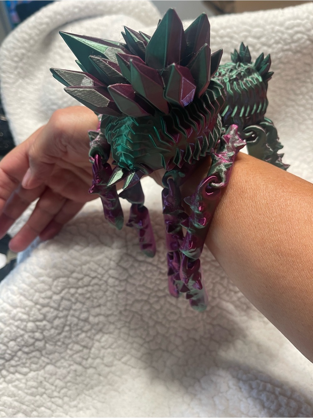 Green & Purple Spiked Dragon Bracelet